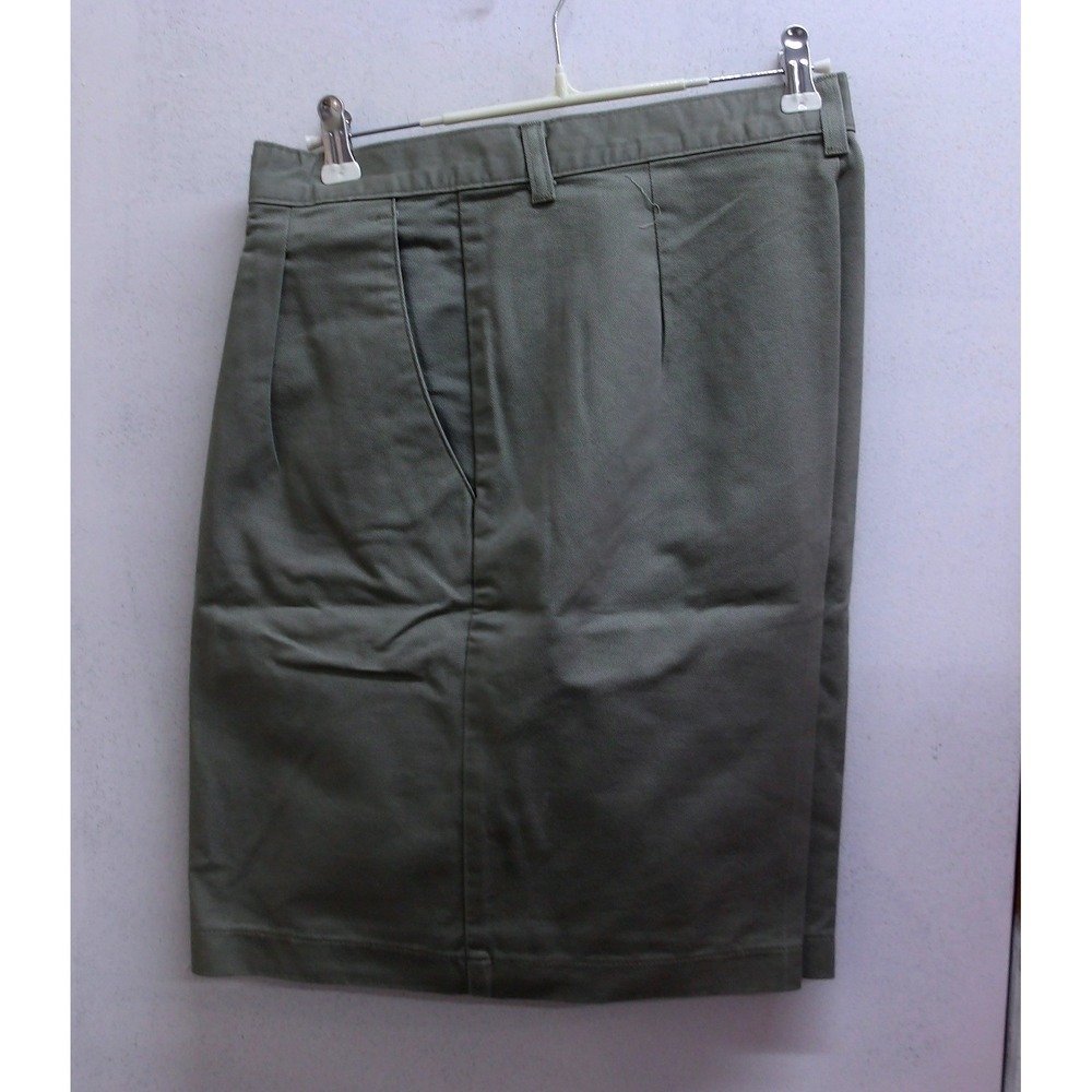 Lee Casuals Wrinkle Free Pleated Shorts Olive Green‎ Cotton 16M / #26520